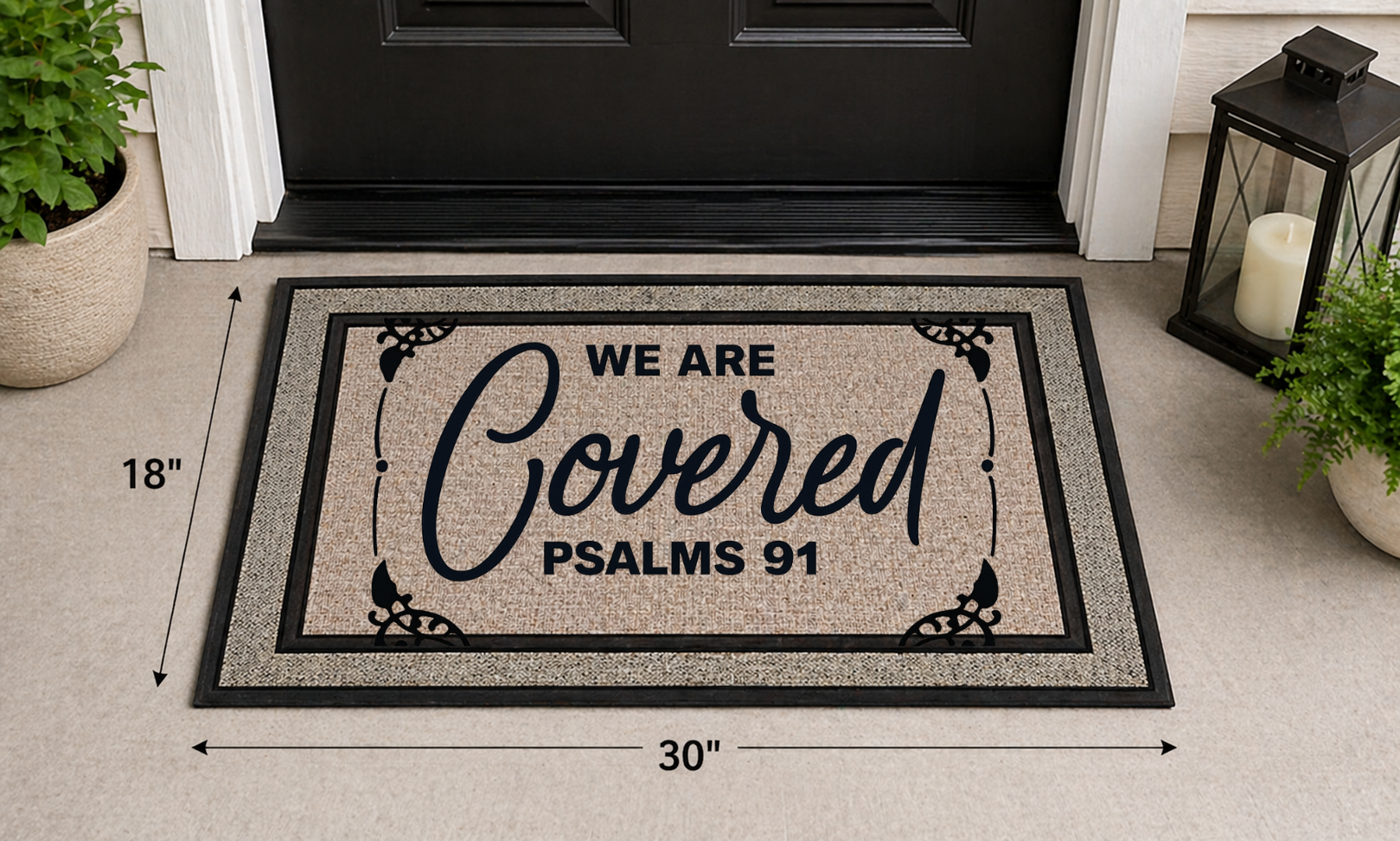 Personalized Doormat | Custom Welcome Mat | Funny, Faith-Based & Aesthetic Front Door Mats | 18x30 Outdoor Rug