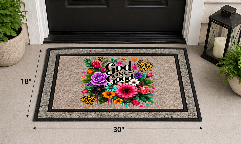 Personalized Doormat | Custom Welcome Mat | Funny, Faith-Based & Aesthetic Front Door Mats | 18x30 Outdoor Rug